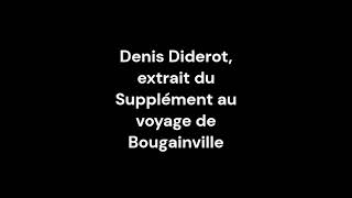 Denis Diderot Supplément au voyage de Bougainville [upl. by Elleunamme]