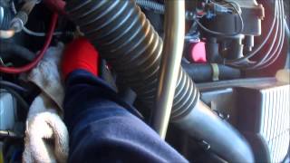 98 Honda Civic dx Clutch hose removal and installation [upl. by Imeon994]