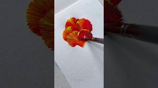 Easy Flower Painting Technique 🤔😱 shorts craft art drawing crafts satisfying [upl. by Levania]