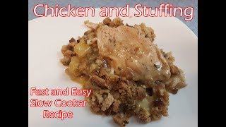 Chicken and Stuffing  Slow Cooker Recipe  Fast and Easy [upl. by Cherri]