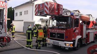 Großaufgebot bei Kellerbrand in Heppenheim im Einsatz am 18102021 [upl. by Eiknarf]