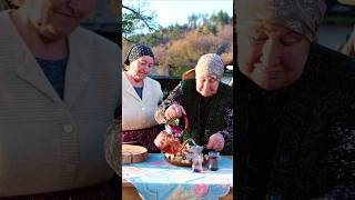 Grandma’s Luchnik Recipe 🧅 village cooking onion outdoors [upl. by Arorua]