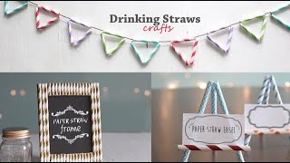 DIY Drinking Straws Crafts [upl. by Cuyler474]