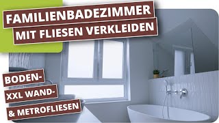 Familienbad Fliesen verlegen  Wand Boden und Dusche [upl. by Ennoid]