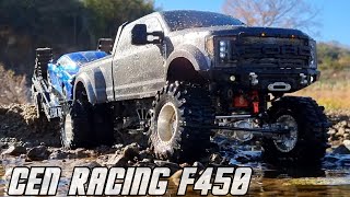 RC Car Cen Racing Ford F450 Riverside Trail amp Towing a trailer [upl. by Rosse]