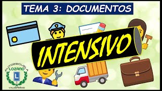 INTENSIVO PERMISO B  TEMA 3 DOCUMENTOS [upl. by Kcireddor]