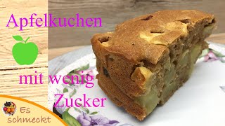 Apfelkuchen mit wenig Zucker [upl. by Yecies]