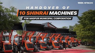 Tata Hitachi 10 Shinrai Backhoe Loaders Handover [upl. by Yerfej]