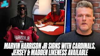 Marvin Harrison Jr Signs Rookie Contract Making His Jersey amp Video Game Likeness Available [upl. by Dmitri]