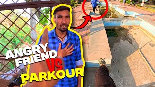 Angry friend VS parkour workout fight  pov parkour [upl. by Romain]