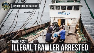 Busted Illegal Fishing Trawler Arrested in Gabons Marine Protected Area [upl. by Sergias]