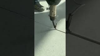 Use welding rod to connect two pieces of vinyl flooring titanvinyl vinylflooring weldingrod [upl. by Nylyahs282]