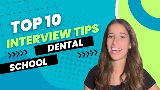 10 Dental School Interview Tips You Don’t Want To Miss [upl. by Anayhd592]