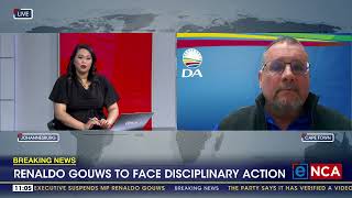 Democratic Alliance  Renaldo Gouws to face disciplinary action [upl. by Hajed]