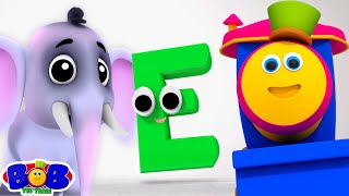 Letter E Song Learn Alphabets for Babies Cartoon Videos by Bob The Train [upl. by Eelarual]