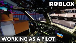 WORKING AS A PILOT ON A ROBLOX AIRLINE [upl. by Malita521]