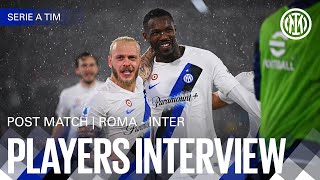 BASTONI AND THURAM  ROMA 24 INTER  PLAYERS INTERVIEW 🎙️⚫🔵 [upl. by Lovell]