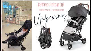 Unboxing the Summer Infant 3D quickclose CS Compact Fold Stroller – Lightweight Stroller [upl. by Cyrano]