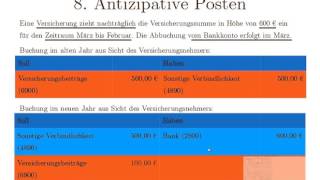 8 Buchhaltung für Kaufleute Antizipative Posten [upl. by Hoopen]