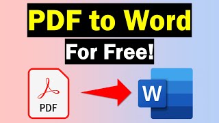 How To Convert PDF To Word For Free 3 Methods [upl. by Aubree261]