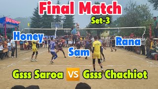 Final Match 🔥Gsss Saroa 🆚️ Gsss Chachiot🔥high voltage under 19teen volleyball Match [upl. by Emeric]