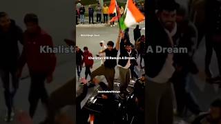 Protest march reaches Canadian Embassy🇮🇳🔥 canada shorts [upl. by Fonz]