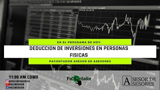 Deducción de inversiones en personas físicas 13042021 [upl. by Dlanar]