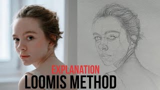 How to draw a portrait using Loomis method [upl. by Epotimet307]