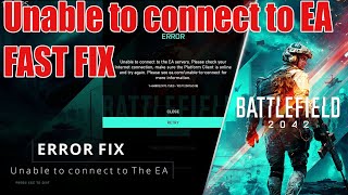 Battlefield 2042 Login Error Fix  Unable to connect to The EA [upl. by Enajaras226]