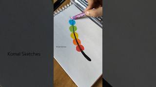 Easy Feather Drawing 🫣🤩  youtubeshorts shorts art komalsketches [upl. by Ennoryt]