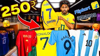 I Bought Football Jerseys for Only Rs 250 From Amazon amp Flipkart  Haul amp Review [upl. by Nnyroc]