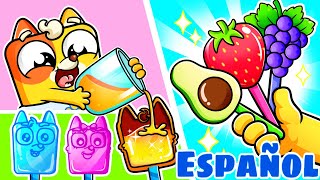 Familia de dedos de piruleta 🍭🥑🍓🍇  Más Canciones Infantiles por Baby Ringo Español [upl. by Aicilehp166]