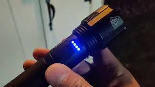 XHP50 LED Rechargeable FlashlightTactical Flashlight Review Excellent quality with wide amp spot bea [upl. by Thomasin]