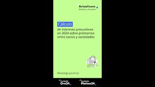 🚨Modelo en Excel cálculo de intereses presuntivos en 2024 sobre préstamos entre socios y sociedades [upl. by Kcirreg]