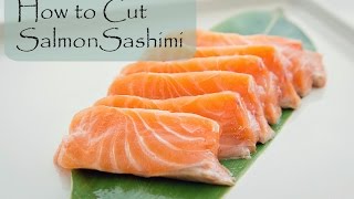 How to Cut Salmon for Sashimi and Nigiri  Fish for Sushi [upl. by Macguiness469]