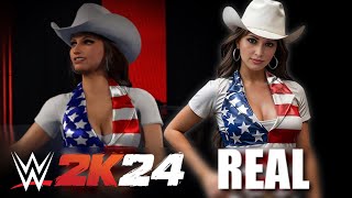 WWE 2K24 REAL LIFE Render Comparisons CAW [upl. by Beatrix196]