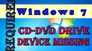 Windows 7  Required CDDVD drive device missing [upl. by Ynotna839]