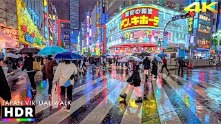 Tokyo Japan  Rainy Night Walk in Shinjuku  Autumn 2024 • 4K HDR [upl. by Gilbertson721]