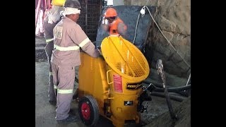 Shotcrete Concrete Wall Construction with a REED Gunite Machine [upl. by Alaaj]