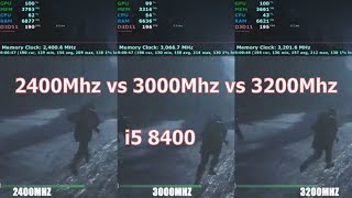 2400 vs 3000 vs 3200 Mhz Which RAM speed is worth for Intel coffeelake   i5 8400 [upl. by Debbra]