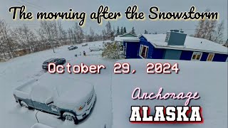 Anchorage Alaska 102924 Snowstorm [upl. by Ahsemak]