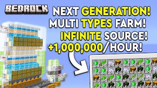 BEST Multi Farms Minecraft Bedrock Tutorial  1000000HR  MCPEXboxPSSwitchPC [upl. by Ahsyt851]