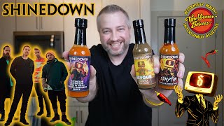 Trying SHINEDOWN Hot Sauces  NEW Attention Attention This is Hot  Symptom  Devour  Review [upl. by Close]