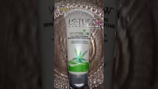 3in 1 white glow face wash🫶 lotusherbals products review viralreels shorts youtubeshorts [upl. by Aelsel]