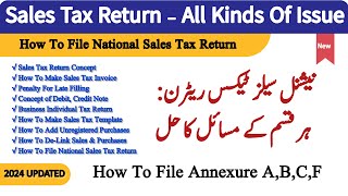 National Sales Tax Return  All Kinds Of Issue [upl. by Coshow]