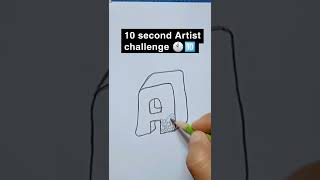 10 second Artist challenge 🔟🕙✏️ytshorts artvideo [upl. by Adnocahs]