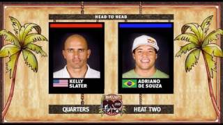 Quarter Final Heat 2  Kelly Slater vs Adriano de Souza [upl. by Slayton]