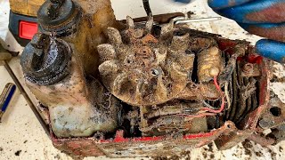 Shock was discovered when Restoration an old rusty chainsaw [upl. by Christoforo]