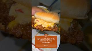 Chick fil a new pimento cheese sandwich chickfila mukbang chicken chickensandwich [upl. by Blight]