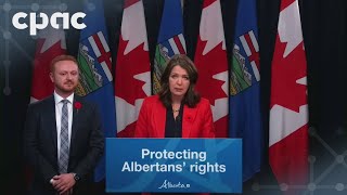 Alberta Premier Danielle Smith proposes changes to Alberta Bill of Rights – October 28 2024 [upl. by Kulseth983]